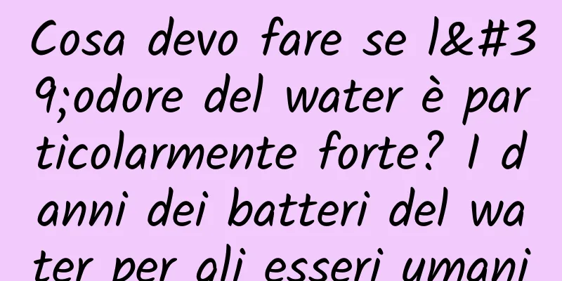 Cosa devo fare se l'odore del water è particolarmente forte? I danni dei batteri del water per gli esseri umani