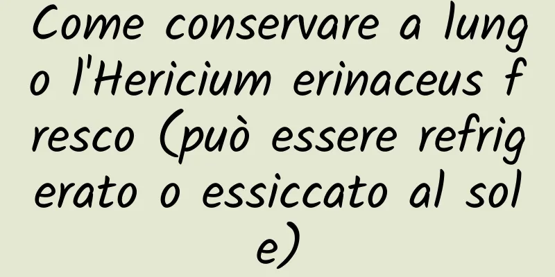 Come conservare a lungo l'Hericium erinaceus fresco (può essere refrigerato o essiccato al sole)