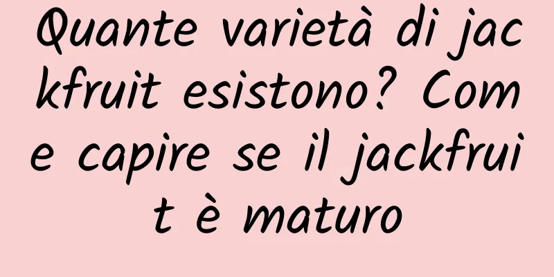 Quante varietà di jackfruit esistono? Come capire se il jackfruit è maturo
