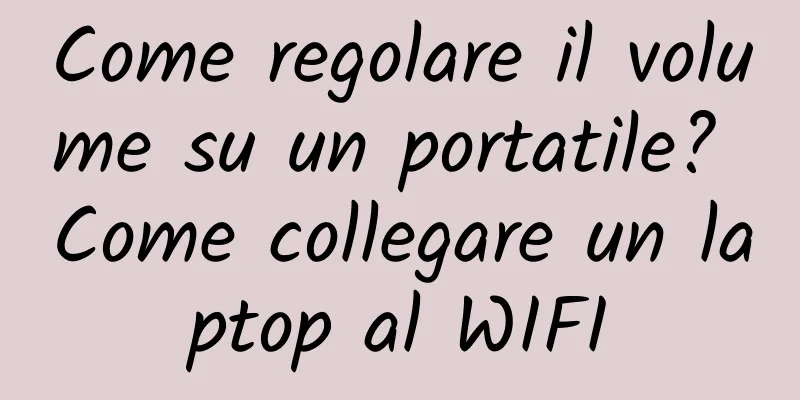Come regolare il volume su un portatile? Come collegare un laptop al WIFI
