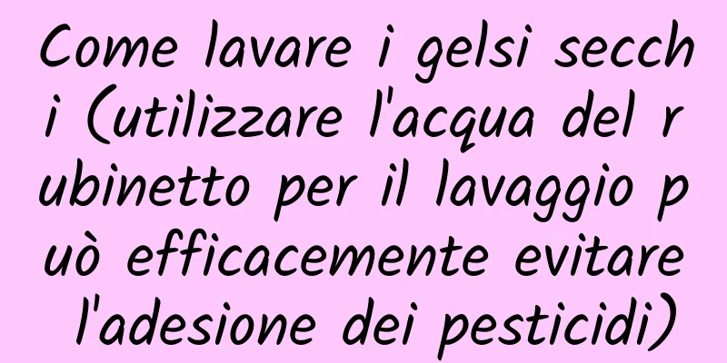 Come lavare i gelsi secchi (utilizzare l'acqua del rubinetto per il lavaggio può efficacemente evitare l'adesione dei pesticidi)