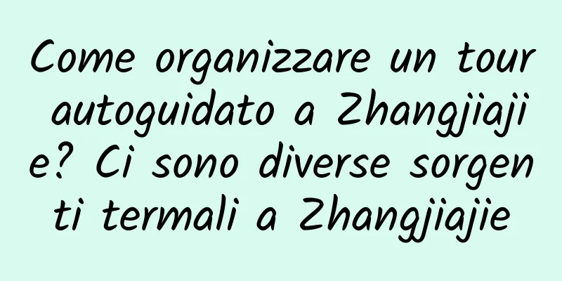 Come organizzare un tour autoguidato a Zhangjiajie? Ci sono diverse sorgenti termali a Zhangjiajie
