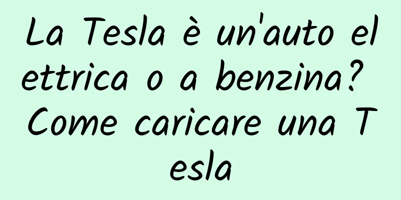 La Tesla è un'auto elettrica o a benzina? Come caricare una Tesla
