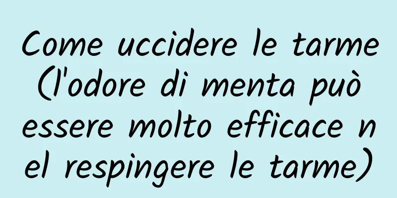 Come uccidere le tarme (l'odore di menta può essere molto efficace nel respingere le tarme)