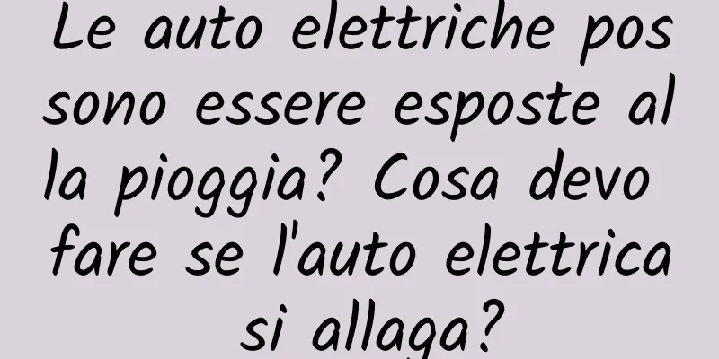 Le auto elettriche possono essere esposte alla pioggia? Cosa devo fare se l'auto elettrica si allaga?
