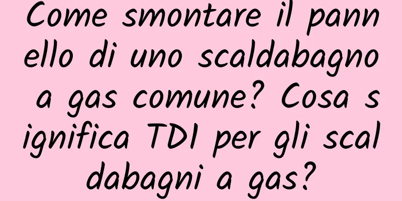 Come smontare il pannello di uno scaldabagno a gas comune? Cosa significa TD1 per gli scaldabagni a gas?