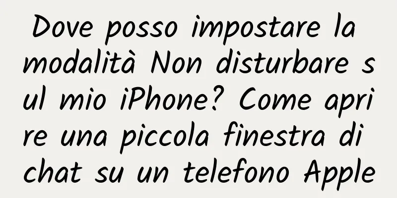 Dove posso impostare la modalità Non disturbare sul mio iPhone? Come aprire una piccola finestra di chat su un telefono Apple