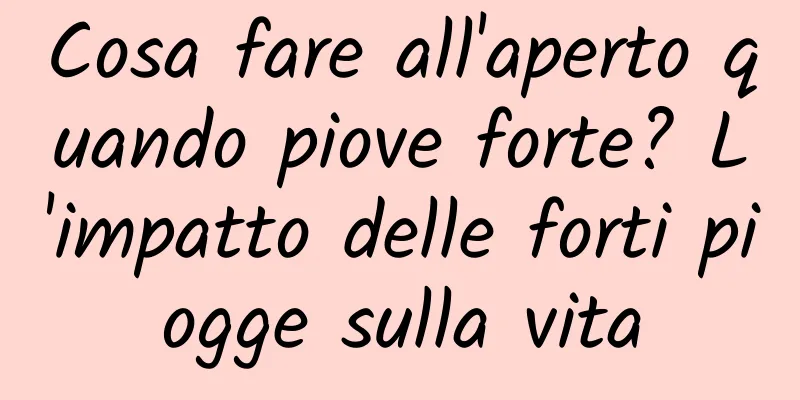 Cosa fare all'aperto quando piove forte? L'impatto delle forti piogge sulla vita