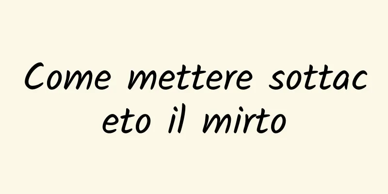 Come mettere sottaceto il mirto