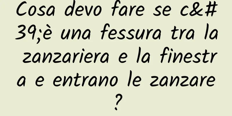 Cosa devo fare se c'è una fessura tra la zanzariera e la finestra e entrano le zanzare?