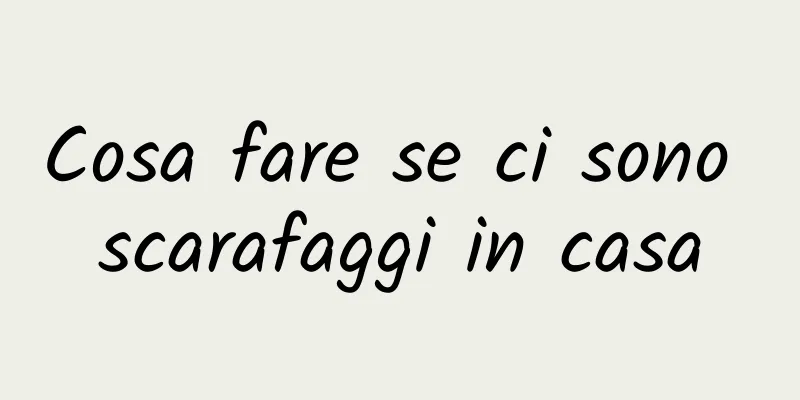 Cosa fare se ci sono scarafaggi in casa