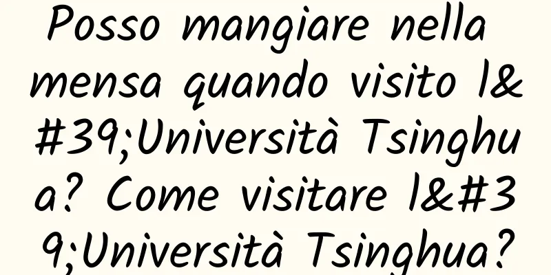 Posso mangiare nella mensa quando visito l'Università Tsinghua? Come visitare l'Università Tsinghua?