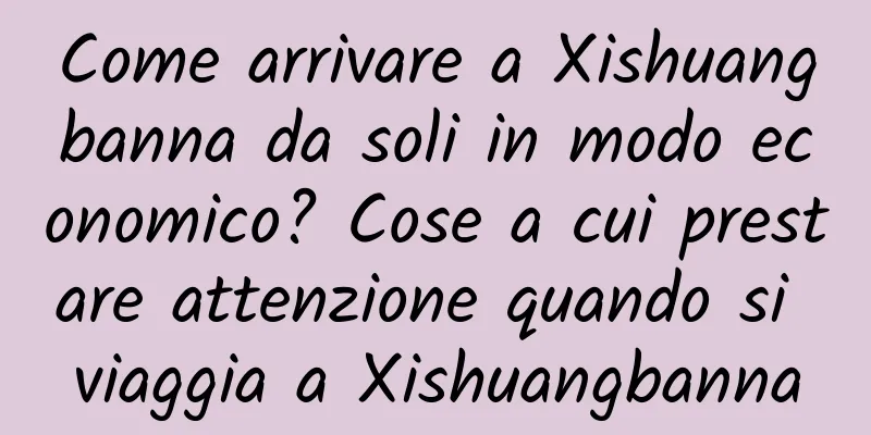 Come arrivare a Xishuangbanna da soli in modo economico? Cose a cui prestare attenzione quando si viaggia a Xishuangbanna