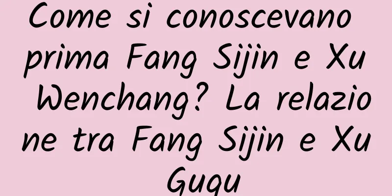 Come si conoscevano prima Fang Sijin e Xu Wenchang? La relazione tra Fang Sijin e Xu Gugu