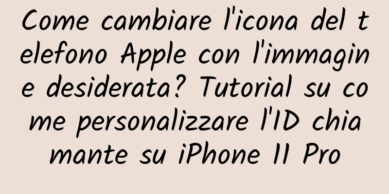 Come cambiare l'icona del telefono Apple con l'immagine desiderata? Tutorial su come personalizzare l'ID chiamante su iPhone 11 Pro