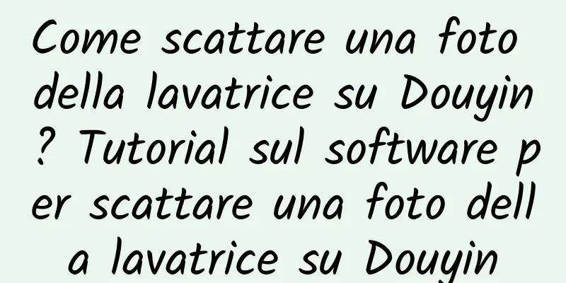 Come scattare una foto della lavatrice su Douyin? Tutorial sul software per scattare una foto della lavatrice su Douyin
