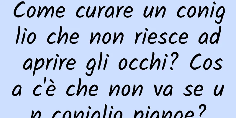 Come curare un coniglio che non riesce ad aprire gli occhi? Cosa c'è che non va se un coniglio piange?