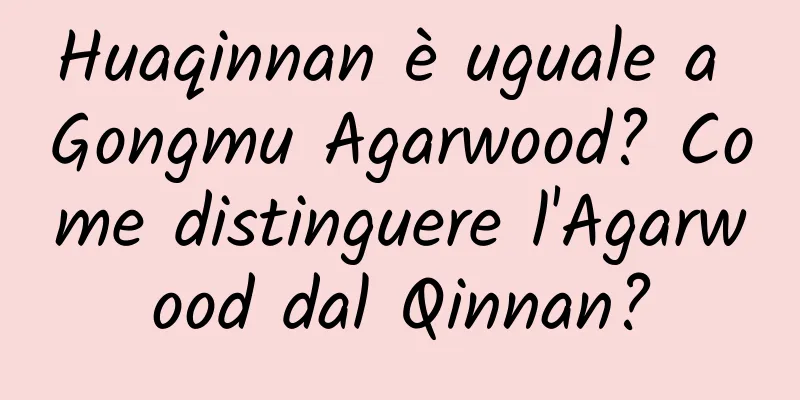 Huaqinnan è uguale a Gongmu Agarwood? Come distinguere l'Agarwood dal Qinnan?