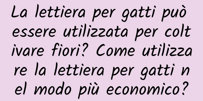 La lettiera per gatti può essere utilizzata per coltivare fiori? Come utilizzare la lettiera per gatti nel modo più economico?