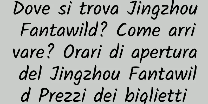 Dove si trova Jingzhou Fantawild? Come arrivare? Orari di apertura del Jingzhou Fantawild Prezzi dei biglietti